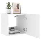 Mobile TV a Parete con Luci LED Bianco 40,5x35x40 cm