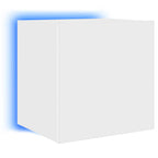 Mobile TV a Parete con Luci LED Bianco 40,5x35x40 cm