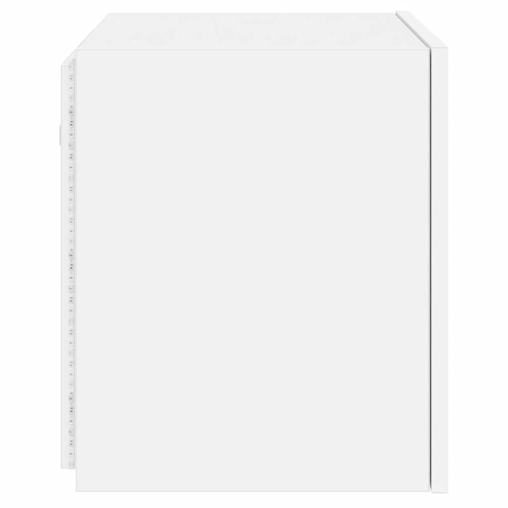 Mobile TV a Parete con Luci LED Bianco 40,5x35x40 cm