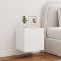 Mobile TV a Parete con Luci LED Bianco 40,5x35x40 cm