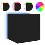 Mobile TV a Parete con Luci LED Nero 40,5x35x40 cm