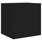 Mobile TV a Parete con Luci LED Nero 40,5x35x40 cm