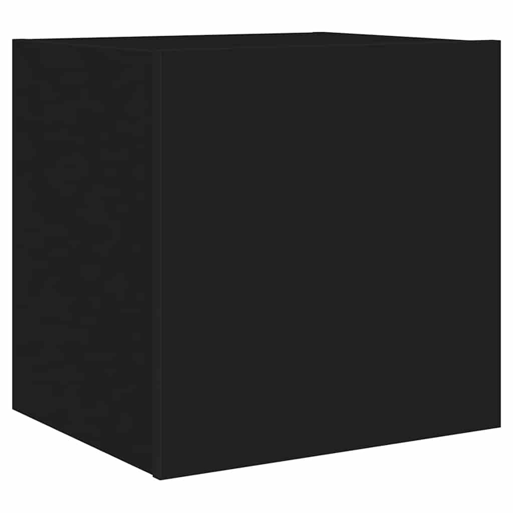 Mobile TV a Parete con Luci LED Nero 40,5x35x40 cm
