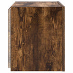 Mobile TV a Parete con Luci LED Rovere Fumo 40,5x35x40 cm