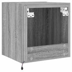 Mobile TV a Parete con Luci LED Grigio Sonoma 40,5x35x40 cm