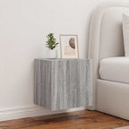 Mobile TV a Parete con Luci LED Grigio Sonoma 40,5x35x40 cm