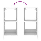 Mobile TV a Parete con Luci LED Bianco 40,5x35x80 cm