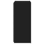 Mobile TV a Parete con Luci LED Nero 40,5x35x80 cm