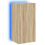 Mobile TV a Parete con Luci LED Rovere Sonoma 40,5x35x80 cm