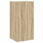 Mobile TV a Parete con Luci LED Rovere Sonoma 40,5x35x80 cm