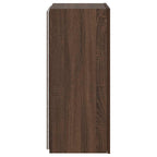 Mobile TV a Parete con Luci LED Rovere Marrone 40,5x35x80 cm
