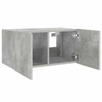 Mobile TV a Parete con Luci LED Grigio Cemento 60x35x31 cm