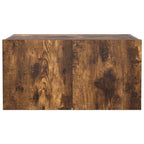 Mobile TV a Parete con Luci LED Rovere Fumo 60x35x31 cm