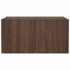 Mobile TV a Parete con Luci LED Rovere Marrone 60x35x31 cm