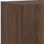Mobile TV a Parete con Luci LED Rovere Marrone 60x35x31 cm