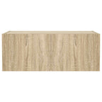 Mobile TV a Parete con Luci LED Rovere Sonoma 80x35x31 cm