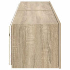 Mobili TV a Parete con Luci LED 2pz Rovere Sonoma 80x35x31 cm