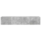 Mobili TV a Parete con Luci LED 2pz Grigio Cemento 80x35x31 cm