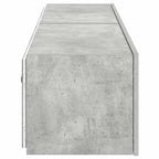 Mobili TV a Parete con Luci LED 2pz Grigio Cemento 80x35x31 cm