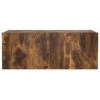 Mobile TV a Parete con Luci LED Rovere Fumo 80x35x31 cm