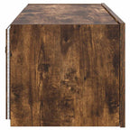Mobile TV a Parete con Luci LED Rovere Fumo 80x35x31 cm