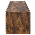 Mobili TV a Parete con Luci LED 2pz Rovere Fumo 80x35x31 cm