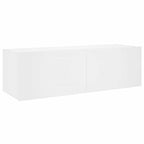 Mobile TV a Parete con Luci LED Bianco 100x35x31 cm