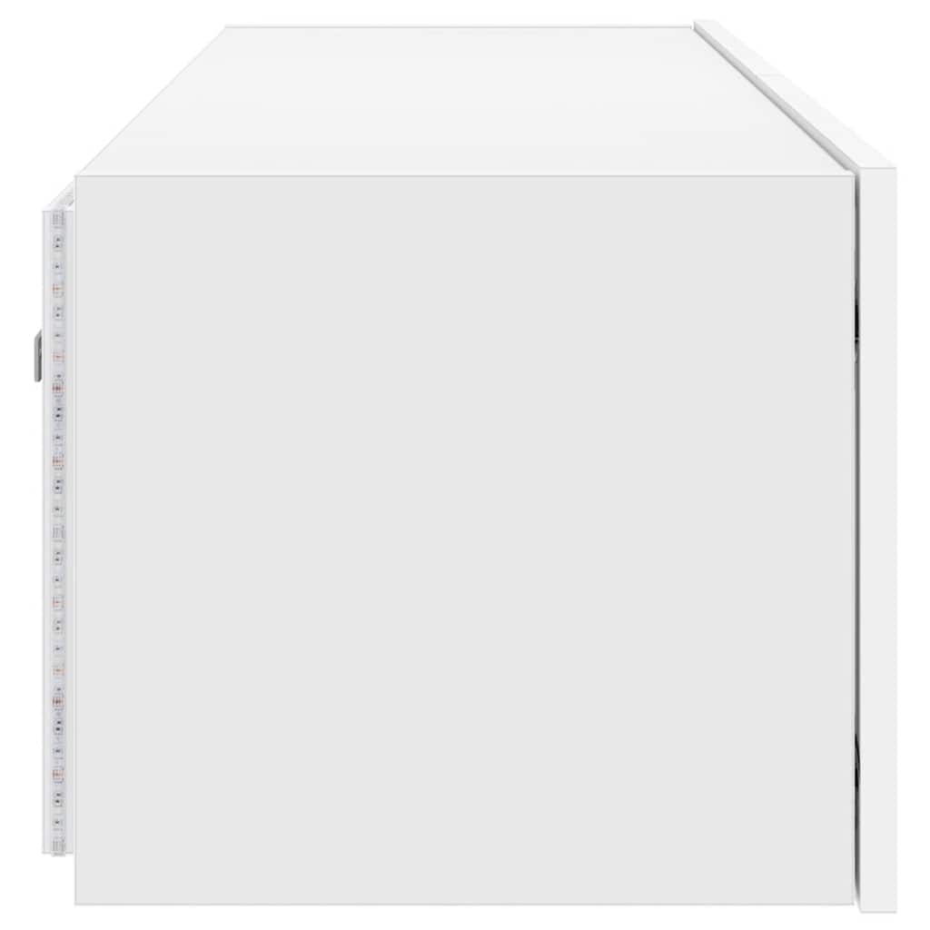 Mobile TV a Parete con Luci LED Bianco 100x35x31 cm