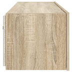 Mobile TV a Parete con Luci LED Rovere Sonoma 100x35x31 cm