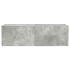 Mobile TV a Parete con Luci LED Grigio Cemento 100x35x31 cm