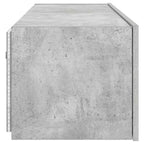 Mobile TV a Parete con Luci LED Grigio Cemento 100x35x31 cm