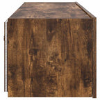 Mobile TV a Parete con Luci LED Rovere Fumo 100x35x31 cm