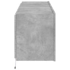 Mobili TV a Parete con Luci LED 2pz Grigio Cemento 60x35x41 cm
