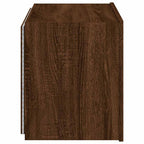 Mobile TV a Parete con Luci LED Rovere Marrone 60x35x41 cm