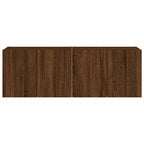 Mobili TV a Parete con Luci LED 2pz Rovere Marrone 60x35x41 cm