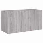 Mobile TV a Parete con Luci LED Grigio Sonoma 80x35x41 cm