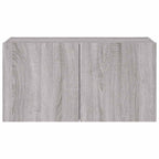 Mobile TV a Parete con Luci LED Grigio Sonoma 80x35x41 cm