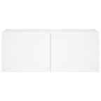 Mobile TV a Parete con Luci LED Bianco 100x35x41 cm