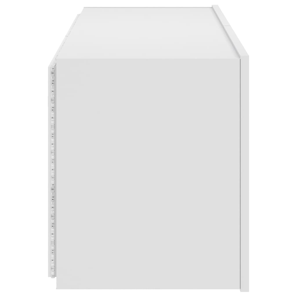 Mobile TV a Parete con Luci LED Bianco 100x35x41 cm