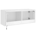 Mobile TV a Parete con Luci LED Bianco 100x35x41 cm
