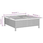 Copertura Base Ombrellone Grigia 70x70x25cm Polyrattan e Acacia