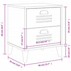 Comodino VIKEN Bianco in Legno Multistrato