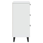 Comodino VIKEN Bianco in Legno Massello di Pino