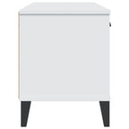 Panca Portascarpe VIKEN Bianca 106x35x45 cm Legno Multistrato