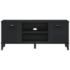 Panca Portascarpe VIKEN Nera 106x35x45 cm Legno Multistrato