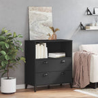 Libreria VIKEN Nera 80x40x80 cm in Legno Multistrato