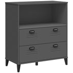 Libreria VIKEN Antracite 80x40x80 cm in Legno Multistrato