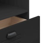 Libreria VIKEN Nera 60x35x123 cm in Legno Multistrato