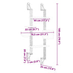 Albero per Gatti con Tiragraffi a Parete Crema 180 cm