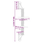 Albero per Gatti con Tiragraffi a Parete Crema 108 cm
